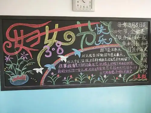 关于三八妇女节的板报