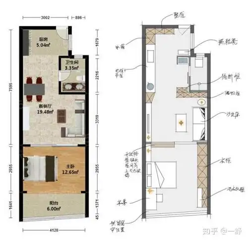 长条小户型怎么合理装修布局?