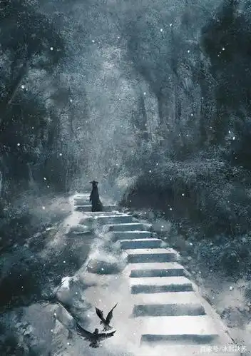 武侠风水墨画,意境美