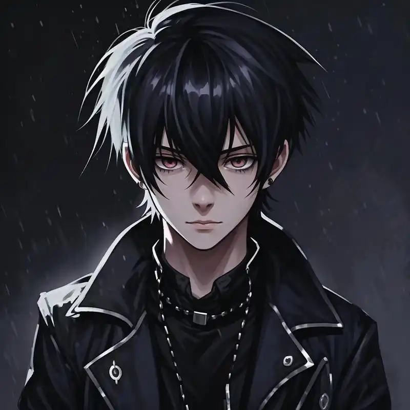 94黑暗系冷酷二次元男生头像94