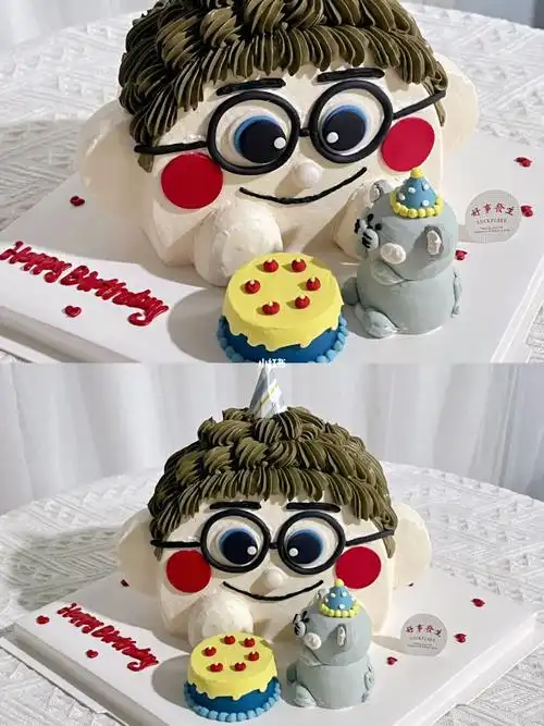 男士人像手绘蛋糕