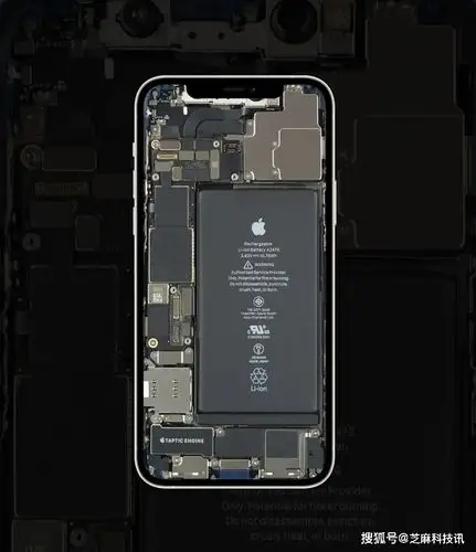 黑色炫酷有个性iphone12和12pro内部结构图高清壁纸下载