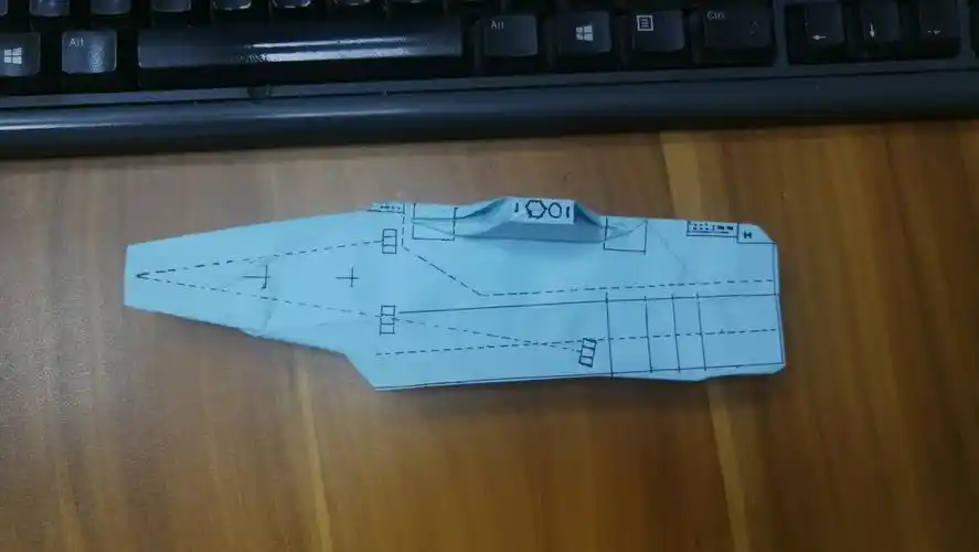 手工折纸航空母舰图纸