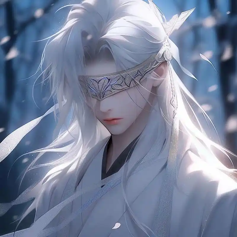 古风武侠高冷男生头像|蓝色系古风男生头像