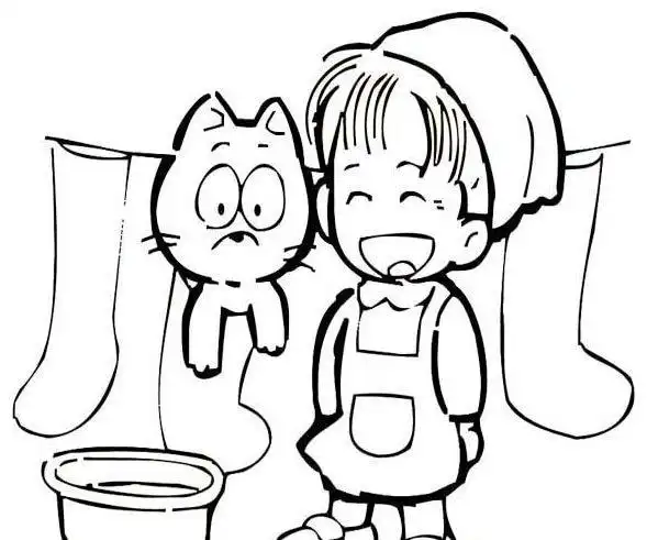 儿童做家务洗衣服简笔画