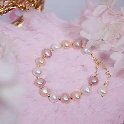 天然淡水珍珠手工绕线编织手链复古古风名媛手链