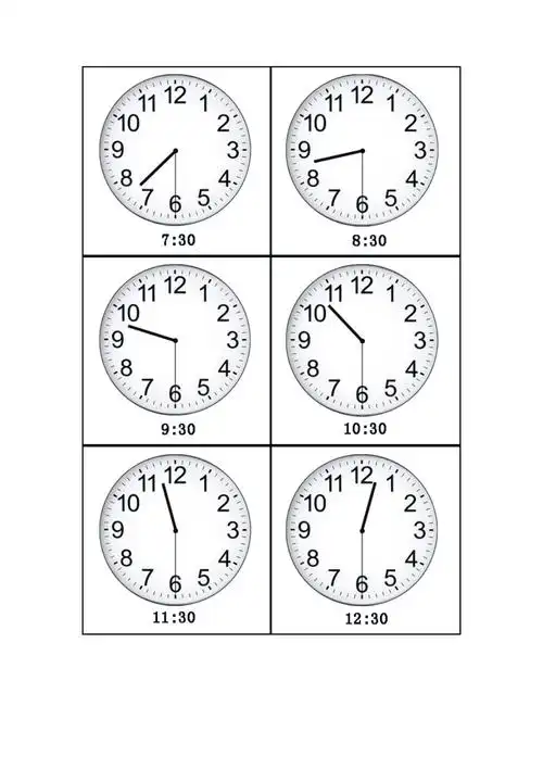 时钟半点示范图