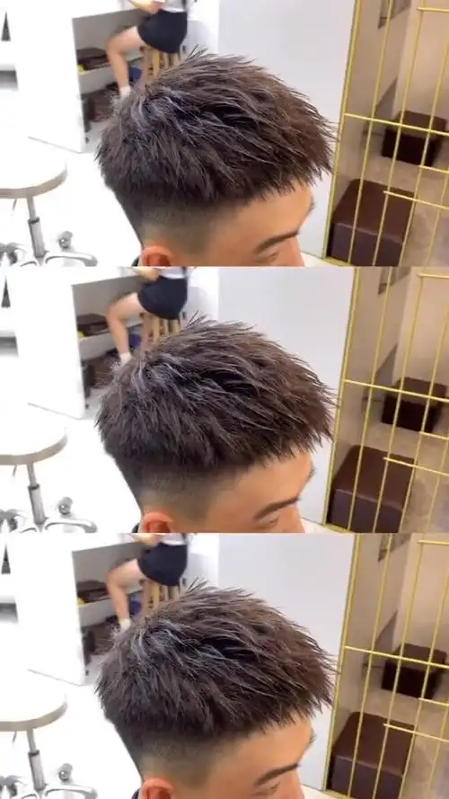 男士发型 #男士烫发 短碎摩根烫,适合头发超短的男生#乘风破浪保荒沣
