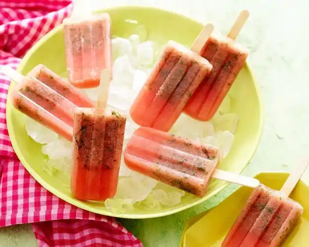 美食,西瓜,冰棍,沁凉薄荷西瓜味冰棒壁纸