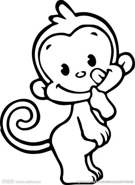 简笔画猴子的画法儿童简笔画