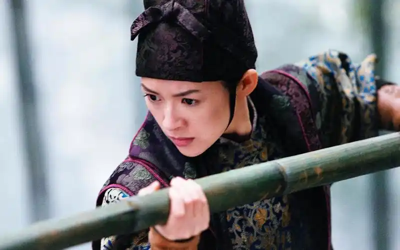 章子怡x金城武十面埋伏竹林打戏