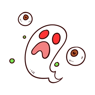 万圣节手绘幽灵装饰图案