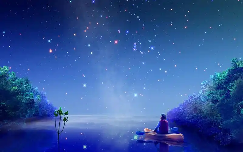 求一张繁星夜空的图片,动漫的,或者分辨率高一点的照片