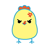 小黄鸡骂人气炸了要变成炸鸡了gif动图_动态图_表情包下载_soogif