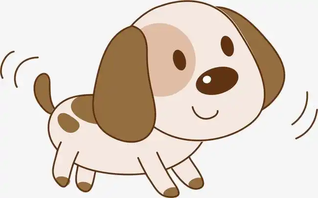 卡通手绘动物可爱小狗哈士奇狗狗