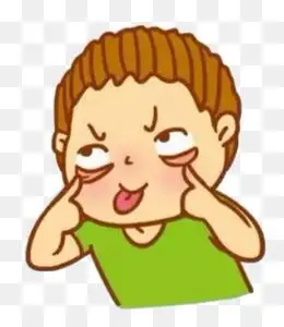 简笔画小男孩做鬼脸