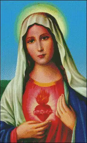 天主教圣母像简笔画