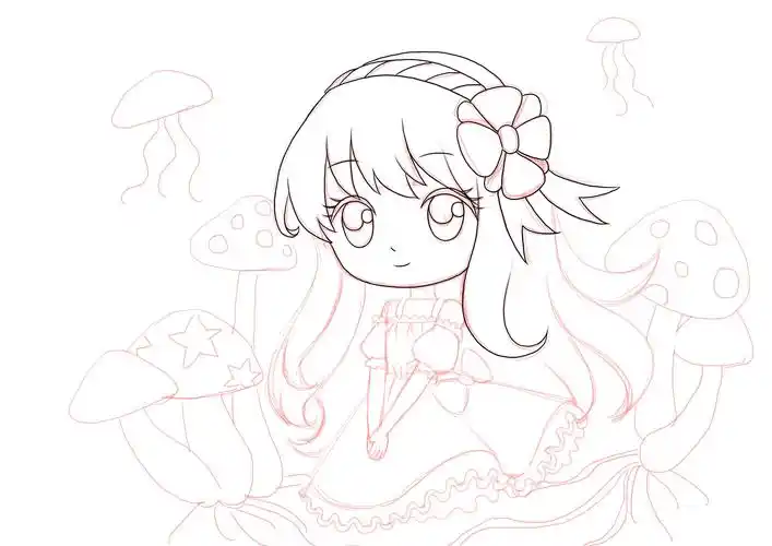 动漫人物插画绘画全过程