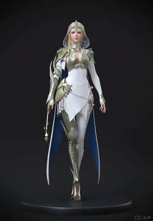 精灵女战士_cg法师-站酷zcool