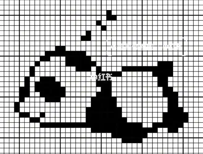 像素图  #熊猫  #格子画  #提花  #图案  #图解  #wayuu  #画图