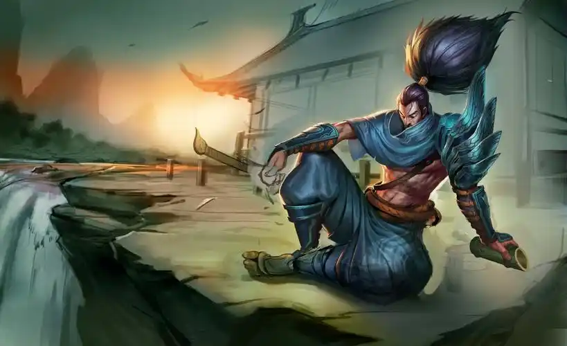 lol:英雄联盟亚索原画过程图,作者是国人画师潘诚伟