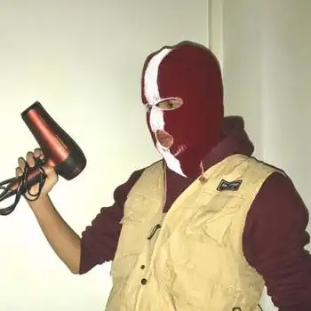 秋冬季装饰品全头套激情劫匪悍匪牛战士头套牛战士面具搞怪毛线i