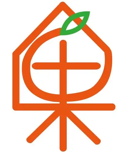 水果店《果之屋》的logo 用水果中橘子的形状 跟果字和屋子的主要特征