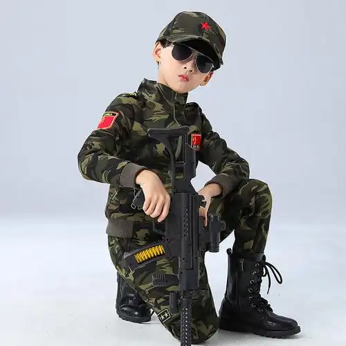 儿童秋冬季军装迷彩服男童军人加绒加厚中大童特种兵套装衣服ds长袖秋