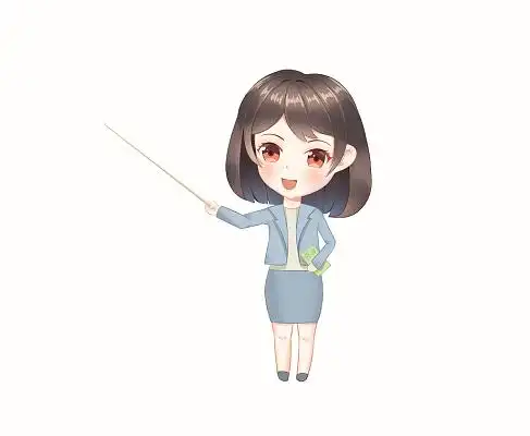 卡通老师人物讲课上课元素gif动态图老师讲课人物元素老板再办公室