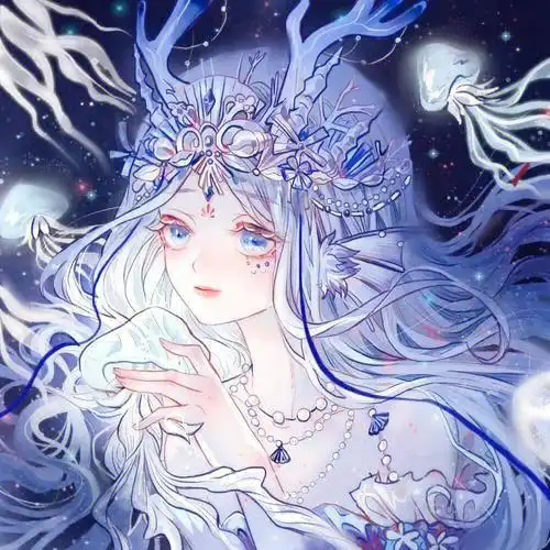 蓝色糸起仙气头像仙女必备