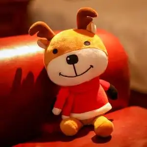 圣诞节儿童小礼物布偶娃娃可爱公仔雪人麋鹿玩偶幼儿园女毛绒玩具