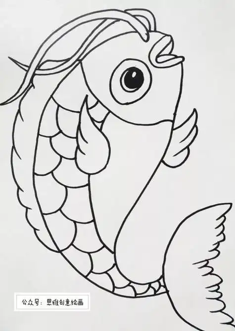 怎么画鲤鱼怎么画鲤鱼和荷花