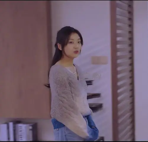 拾光里我们陆珈孙千同款套头宽松长袖渐变毛衣牛仔毛衣