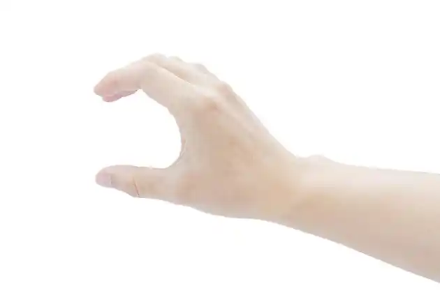 白底手势人物手势比划大小比划长短