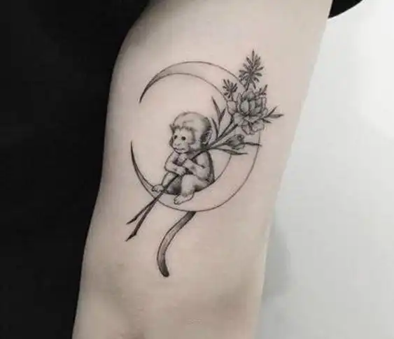 俏皮可爱的猴子纹身图片9张