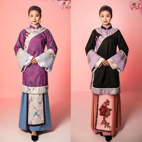 影视古装民国老太太秀禾服剧组群演少奶奶老夫人影楼写真服演出服