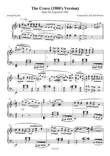 海上钢琴师 the crave 1900版 (原版)钢琴谱,海上钢琴师 the crave