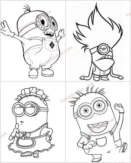 雷神小黄人简笔画,雷神怎么画一步一步