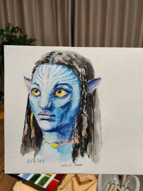 只能把1画一下想继续孕期时候的手绘电影了～#粉笔字  #阿凡达  #寻找