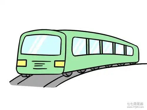现代高铁彩色简笔画 简笔画图片大全-蒲城教育文学网