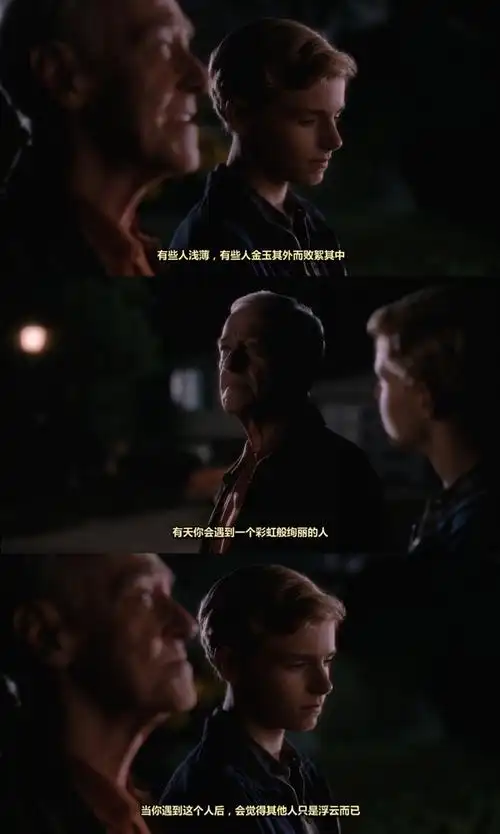 怦然心动 电影 台词 暖心 "有些人浅薄,有些人金玉其外而败絮其中.