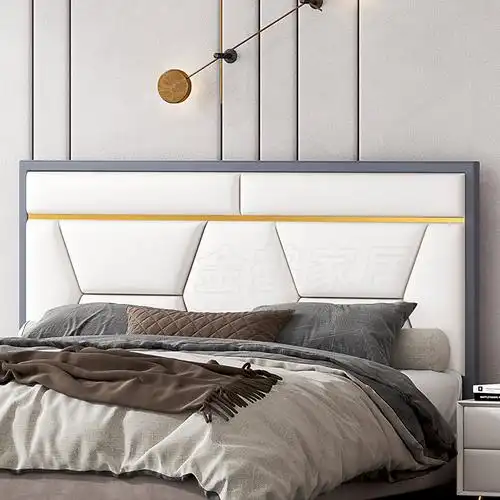 床头单买床头板软包实木北欧现代简约榻榻米轻奢床头单买美式落地靠背