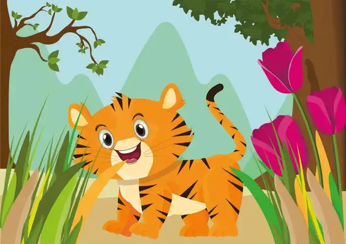 可爱卡通老虎图片