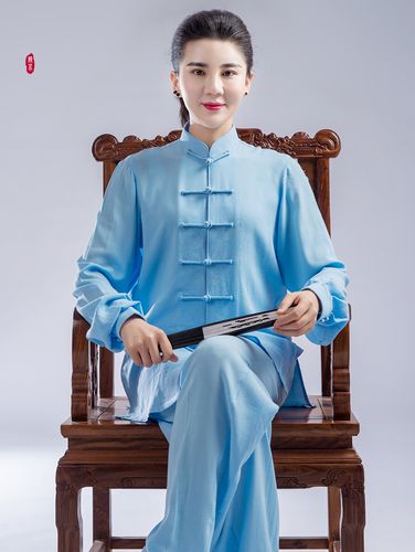 夏季太极服 柔软棉麻 男女中国风武术练功服 陈英短袖太极拳服装a