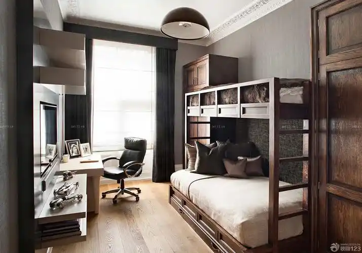 10平方美式混搭风格卧室装修效果图