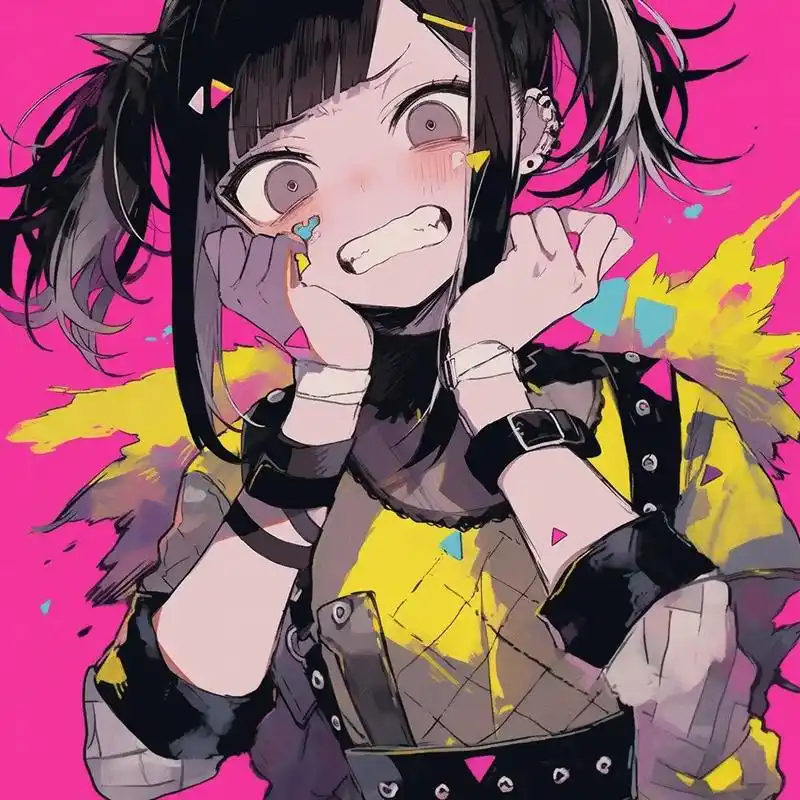 一点点害怕的表情.#二次元ai绘画 #二次元漫画 #这画是用 - 抖音