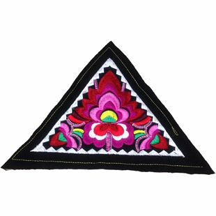 瑶族苗绣八角花小绣片少数民族风特色工艺diy刺绣服饰包边角辅料