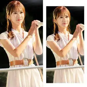 他在逆光中告白阮念初余玥同款衣服韩版女神范v领高腰白色连衣裙