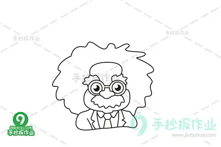 数学家爱因斯坦的简笔画