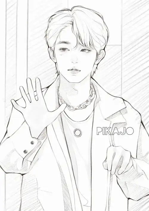 易烊千玺procreate线稿画画打卡